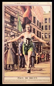 PAUL DE BRUYN Boston Marathon LA PRESSE JUNE 11, 1932 Rotogravure *vintage* - Picture 1 of 2