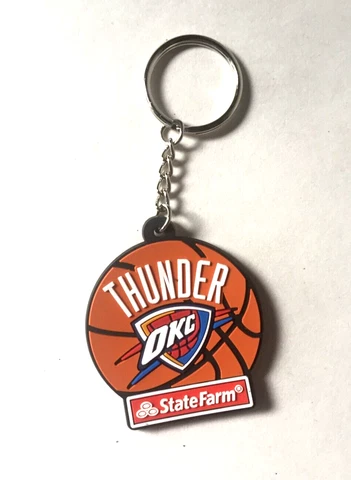 Oklahoma City Thunder / State Farm 4" RUBBER SGA KEYCHAIN Cover