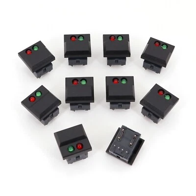 10Pcs Black PB86-B2 Large Cap 8Pin with LED Momentary Stage Control Push Button - Image 1 of 4