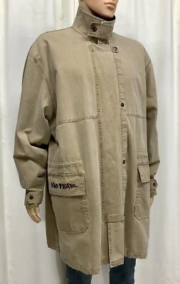 Abrigo Chaqueta Hombre XL De Colección NO FEAR Franela Caqui Forrado Tareas Granero Patio Foto 1 de 4