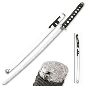 40" White Dragon Samurai Ninja Bushido Katana Japanese Sword Carbon Steel Blade - Picture 1 of 5