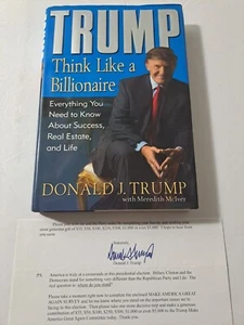 SIGNED PRESIDENT DONALD TRUMP THINK LIKE A BILLIONAIRE First edition 1st Edition - Picture 1 of 12