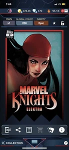 Topps Marvel Collect [DIGITAL] Elektra Marvel Knights 1st Printing Epic - Picture 1 of 3