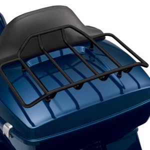 Black Tour Pack Pak Trunk Luggage Top Rack For Harley Road King Electra Glide - Picture 1 of 12