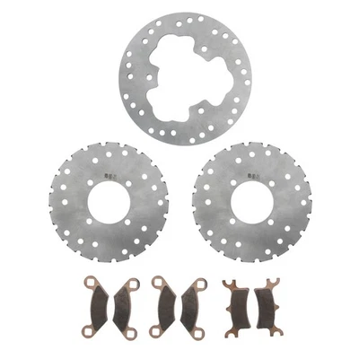 Front and Rear Brake Rotors and Brake Pads fits 2005-2009 Polaris Trail Boss 330 - Image 1 of 4