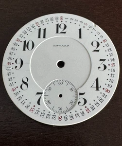 VINTAGE 16 SIZE KEYSTONE HOWARD RAILROAD POCKET WATCH PORCELAIN MONTGOMERY DIAL - Picture 1 of 2