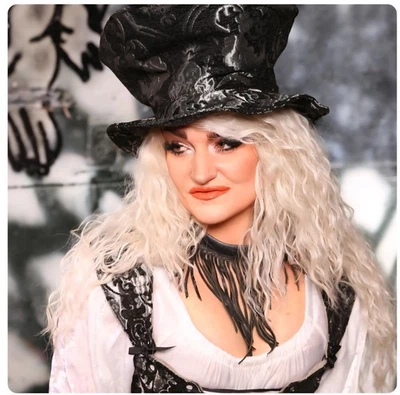 Sombrero Sombrerero Loco Damisela In This Dress negro y plateado Foto 1 de 2