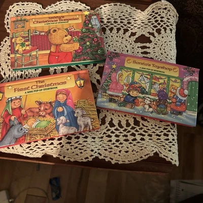 Landolls Mini Pop-Up Storybooks Vintage Lot Of 3 Christmas 1997 Children - Image 1 of 4