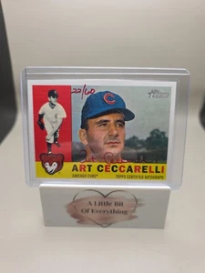 Topps Heritage Art Ceccarelli 2009 firmado automáticamente #Roa-ac 22/60 Chicago Cub - Imagen 1 de 2
