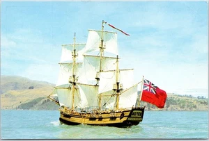 Captain Cook Memorial Museum H.M. Bark Endeavour Sailing Ship Postcard - Picture 1 of 2