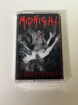 Midnight "Rebirth by Blasphemy" Cassette Tape Clear Blood Red Shell New LTD 500 - Image 1 of 2