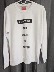 Supreme White Size Large Sweater "Our Undlife in Boston" - Picture 1 of 9