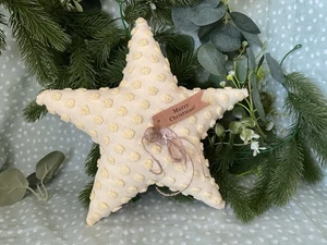Weihnachtsstern Vintage Chenille Landhaus Küste - Bild 1 von 4