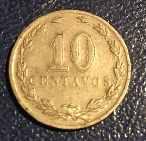 1940 Republica Argentina 10 Centavos Coin - Picture 1 of 2