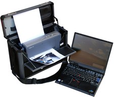 KOFFERLÖSUNG SCHNELLES NOTEBOOK IBM T60 INTEL 64-BIT + DRUCKER HP DESKJET 350
