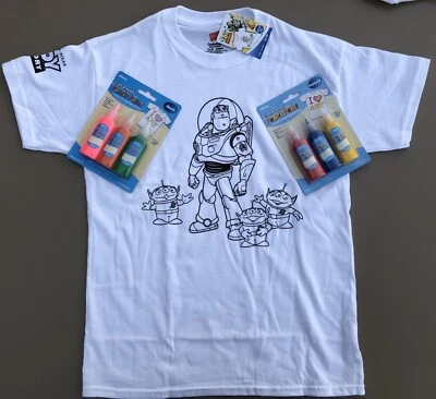 Niños Med. Camiseta para colorear y pinturas de tela BUZZ LIGHTYEAR TOY STORY Simplicity Foto 1 de 4