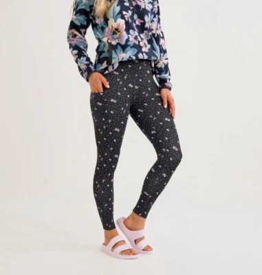 VERA BRADLEY Leggings Sz 2XL Plus Size Navy Ditsy Floral Polka Dot High Rise - Image 1 of 4