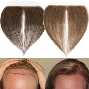 100% Remy Human Hair Patch Natrual Full Lace Hairpiece for Hailine Hair Loss - Picture 1 of 16