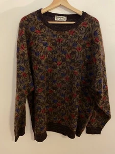 Vintage Men's MONDO DI MARCO patterned knit sweater - Picture 1 of 4