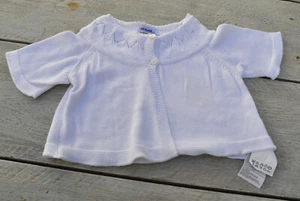 Gilet bébé 3 mois MAYORAL blanc manches courtes - Picture 1 of 2