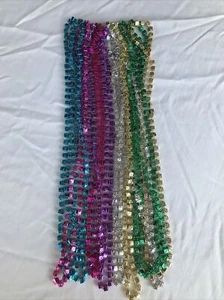 Mardi Gras Style Dice Bead Necklaces/1 Dozen Assorted Pack/33”8.5mm * - Picture 1 of 8
