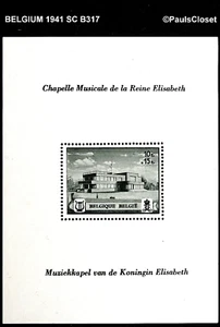 BELGIUM 1941 SC B317 QUEEN ELISABETH MUSIC FOUNDN 10f+15f MLH OG FINE/VERY FINE - Picture 1 of 2