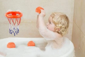 BRITENWAY Bath Toys - Bathtub Basketball Hoop for Kids w/ 3 Balls - BPA Free... - Picture 1 of 6