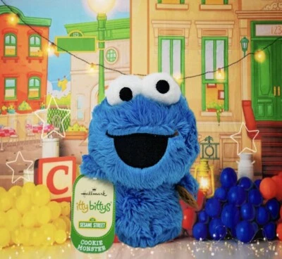 NWT Hallmark Itty Bittys SESAME STREET Character COOKIE MONSTER No Sound! - Image 1 of 4