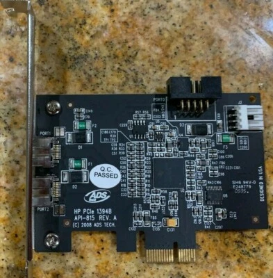 HP Hi348 PCIe IEEE 1394b Firewire Card  491886-01 - Image 1 of 4