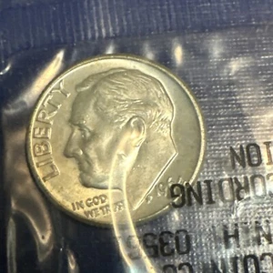 1964-D 10C Roosevelt Dime - unzirkuliert, in Cello von Littleton Coin Co. - Bild 1 von 4