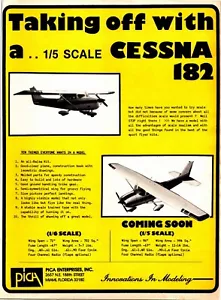 PICA Cessna 182 RC Airplane Print Ad Wall Art Decor Ephemeral 1/5 Scale - Picture 1 of 1