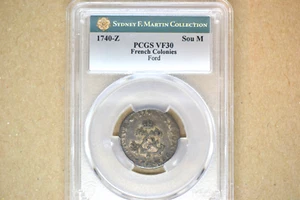1740-Z Sou Marque. Grenoble Mint. Vlack-222a. Rarity-5. PCGS VF-30. - Picture 1 of 6