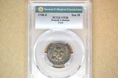 1740-Z Sou Marque. Grenoble Mint. Vlack-222a. Rarity-5. PCGS VF-30. - Image 1 of 4