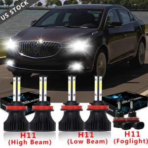For Buick LaCrosse 2013-2005 Combo LED Headlight High Low Fog Light Bulbs Kit 6x - Picture 1 of 12