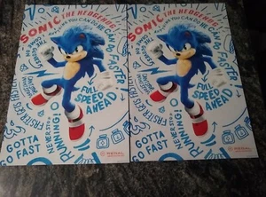 Sonic The Hedgehog Movie Limited Poster 2020 11 x 17 lot of two - Picture 1 of 1