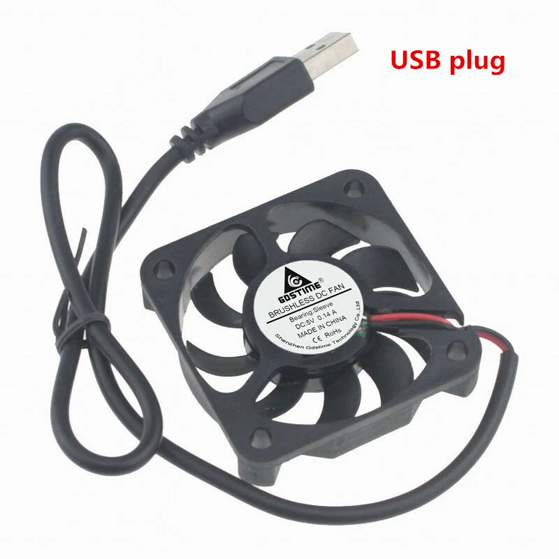 DC 5V 0.18A 5000rpm 5cm 50X50X10MM USB sleeve brushless cooling fan - Image 1 of 4