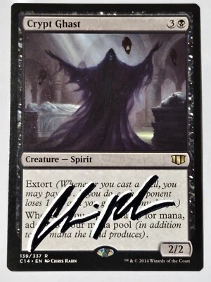 CRYPT GHAST Chris Rahn ARTIST SIGNED Autograph Magic MTG Non-foil C14 Commander - Image 1 of 2