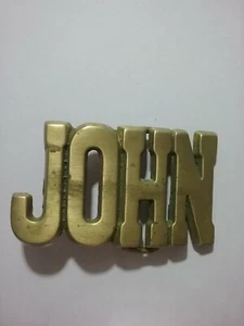 Vintage Baron Buckles (BBB) solid brass belt buckle [John]  #839 - Picture 1 of 3