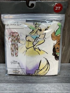 Disney princess Toddler Snug-Fit Pajama Set Size 2T Girl Cinderella Belle New - Picture 1 of 2