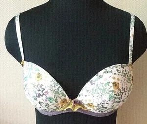 Women's Underwire Floral Print Bra Padded MulticoloreDecor Straps UK36 C Alisee - Picture 1 of 8