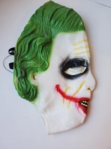 Máscara facial de goma Batman Caballero Oscuro Joker Halloween DC Comics talla adulto - Imagen 1 de 4