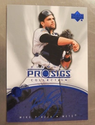 2004 UPPER DECK DIAMOND COLLECTION PRO SIGS METS MIKE PIAZZA #37 - Image 1 of 2