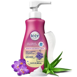 VEET Sensitive Skin Hair Removal Cream for Women, Painless Bikini Hair Removal G - Picture 1 of 12