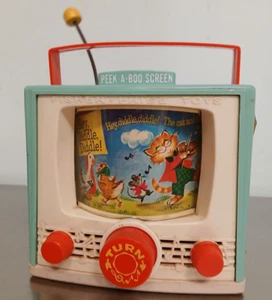 Juguete de música vintage Fisher Price Hey Diddle Diddle TV '64-'65 - ¡Funciona muy bien! - Imagen 1 de 15