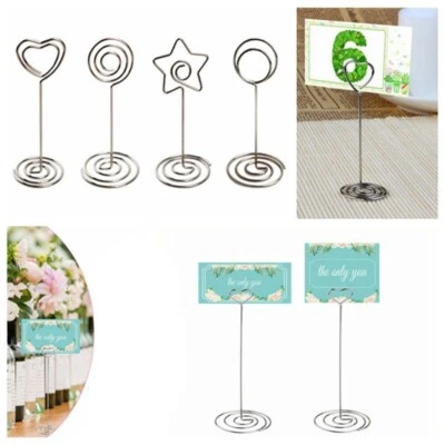 Heart Round Star Table Number Name Card Holders Party Memo Photo Stand Note Clip - Image 1 of 4