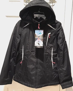 Women New ZeroXPosur Black Long Sleeve Hooded Full-Zip Winter Outwear size M - Picture 1 of 6