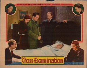 Cross Examination 1932 Artclass 11x14" crime lobby card H. B. Warner Sally Blane