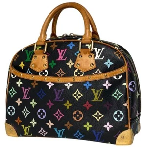Louis Vuitton M92662 Trouville Monogram Multicolor Noir Handbag Very Good Japan - Picture 1 of 8
