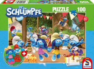 Schmidt Kinderpuzzle mit 2 Schlumpf-Figuren 56523 Verschlumpfte Party - Bild 1 von 2