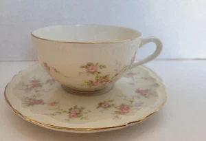 VTG Theodore Haviland New York "Millbury" China Teacup & Saucer Flowers - Picture 1 of 11